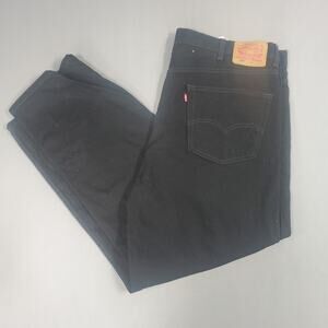 Levi's 550 Relaxed Fit Black Denim Jeans Men's Size 44x32